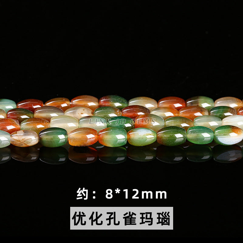 agate rice beads loose beads drum beads bucket beads DIY