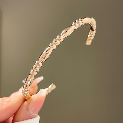 Four-leaf clover gypsy titanium steel bracelet