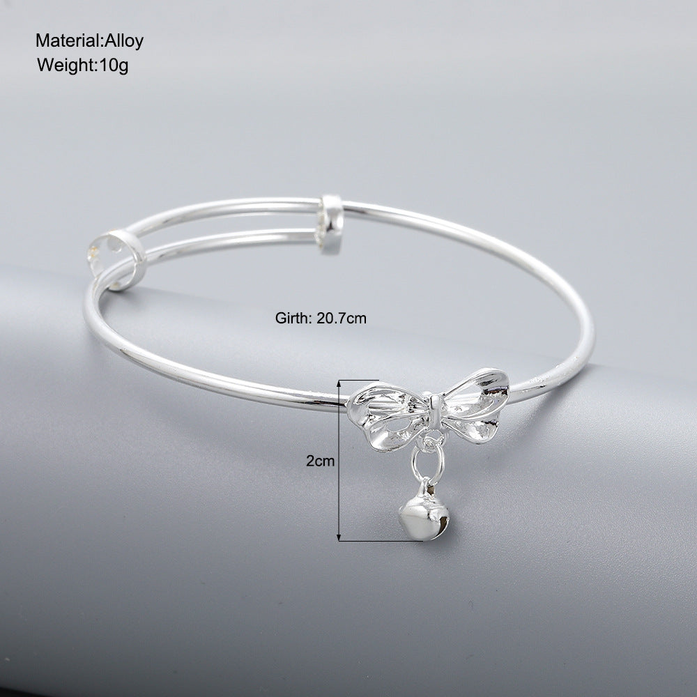 Silver Bow Bell Bracelet