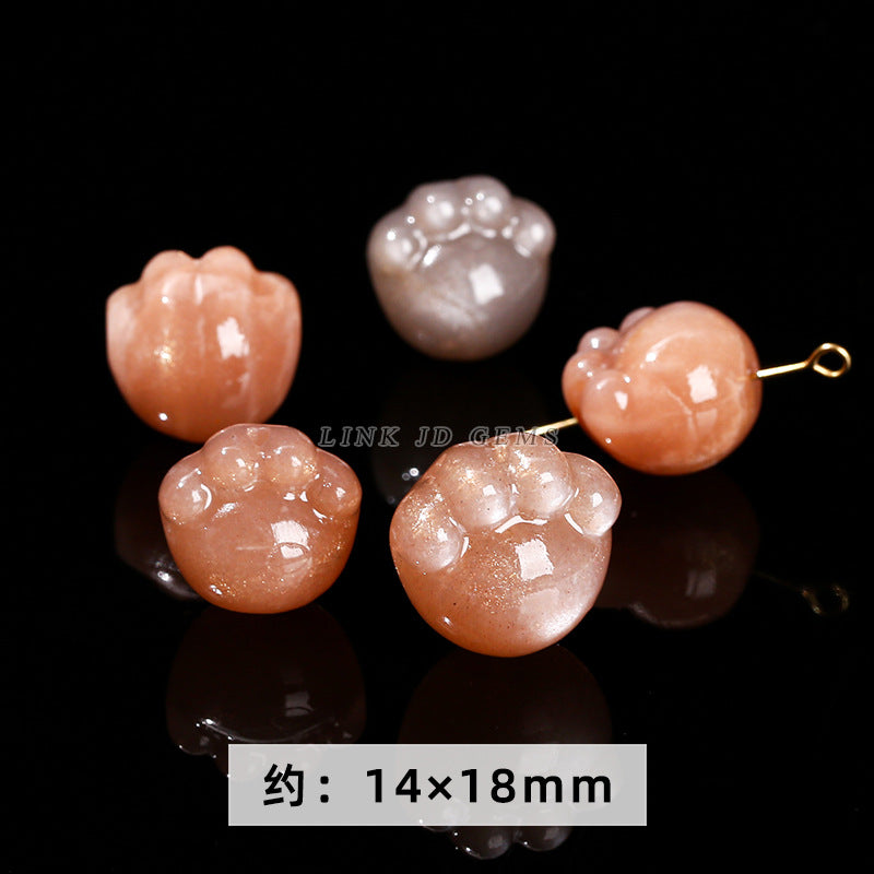 Orange moonstone carving sunstone