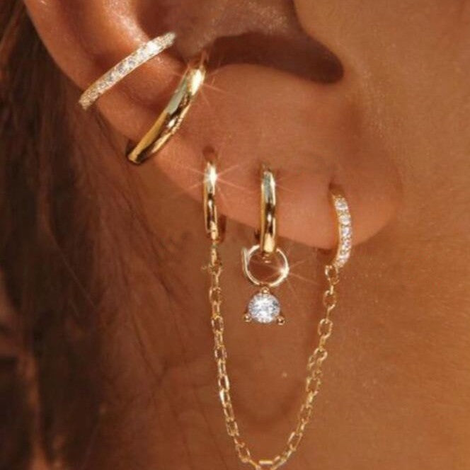 Zircon Stud Earring Set