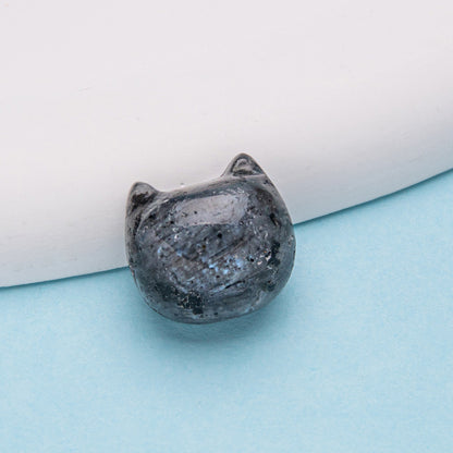 Amethyst Silver Cat Head Crystal Handmade DIY Accessories