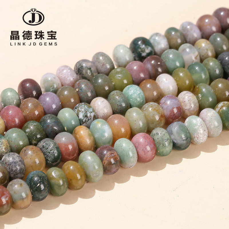 8 * 4 Natural Indian Agate Abacus Beads