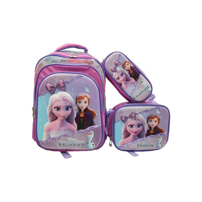 Can hold tie rod schoolbag lunch bag pencil case three-piece set