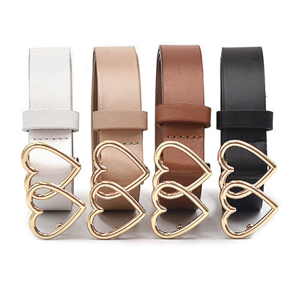 Double love snap buckle belt