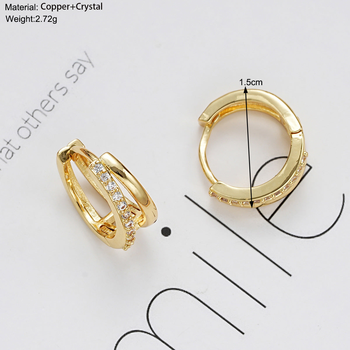 Geometric Double-Circle Drop Earrings