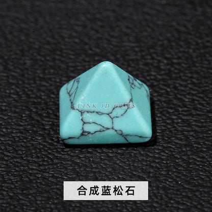 Crystal pyramid ring surface agate jade ring surface