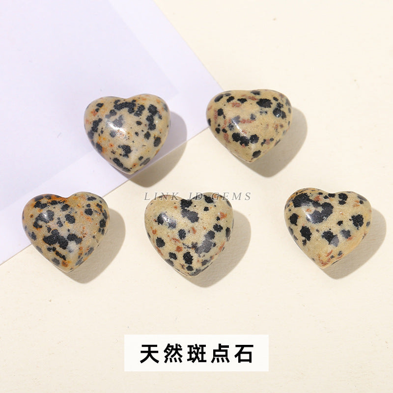 15Mm pink crystal peach heart semi-precious stone