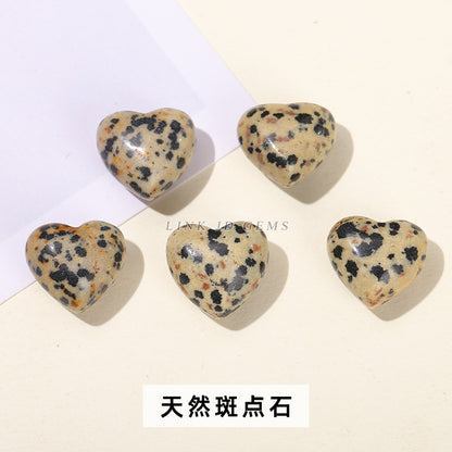 15Mm pink crystal peach heart semi-precious stone