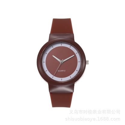 Student Candy Color Silicone Watch Minimalist Sport