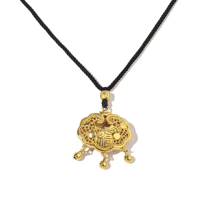 Plated 24K real gold star elephant sand gold necklace