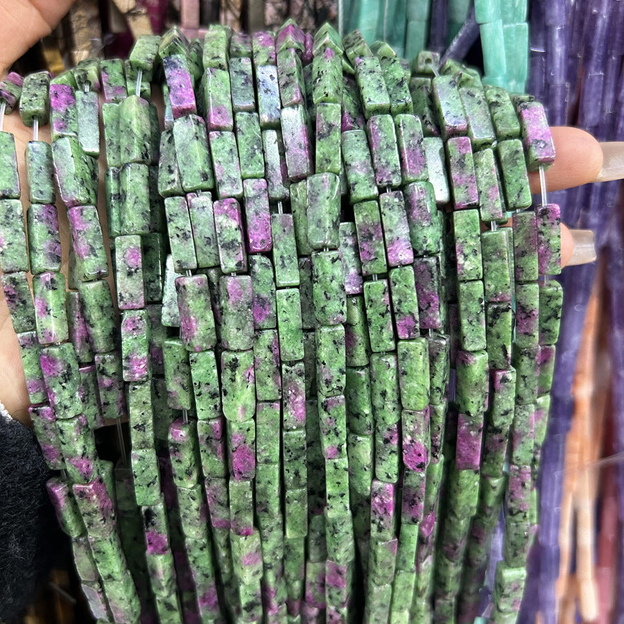 4*13mm long crystal agate cube special shaped beads