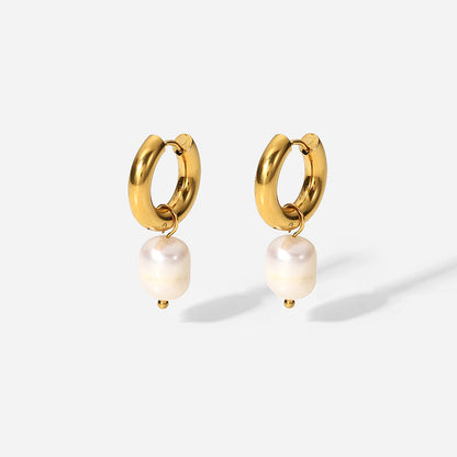 Pearl pendant earrings for women