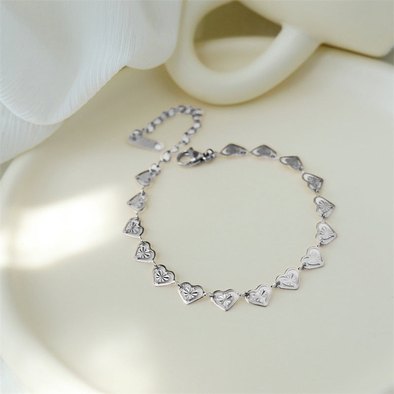 Hollow Heart Choker — Handmade Fade-Resistant Collarbone Necklace