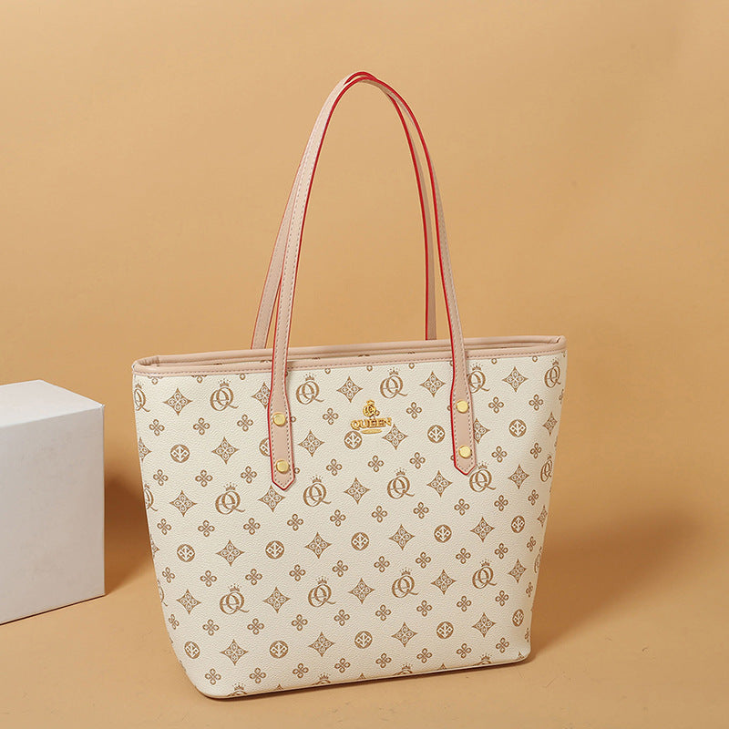 Printed mother and child bag versatile shoulder tote bag