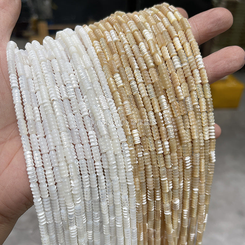 8 * 4Mm natural horseshoe screw-shaped round tube loose beads