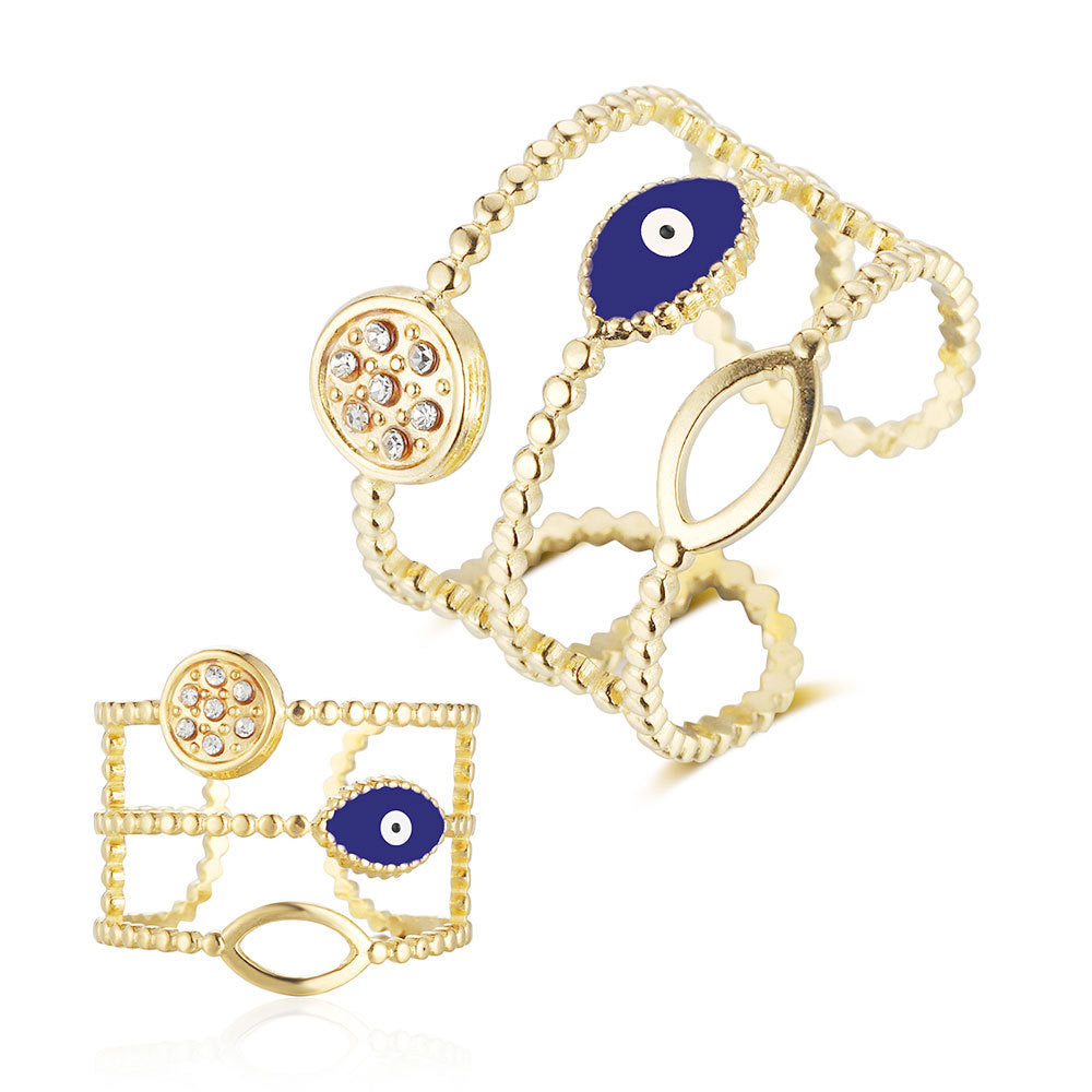 Dripping star love peach heart titanium steel ring