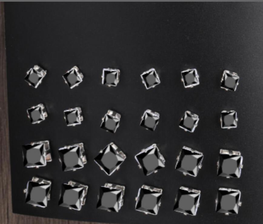 12-Piece Zircon Stud Earring Set