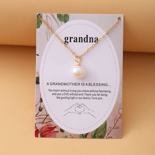 Collar de perlas, collar de tarjetas 