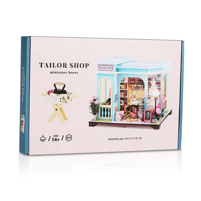 DIY Mini House Tailor Shop Model Toy