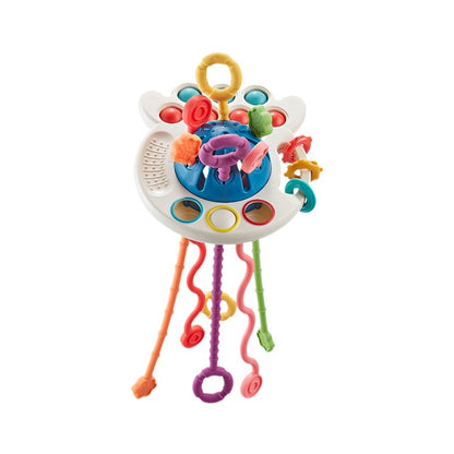 Baby Squeeze Octopus Pull Toy Teether Grip Early Educational Toy