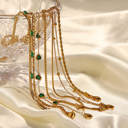 Green non-fading titanium steel bracelet