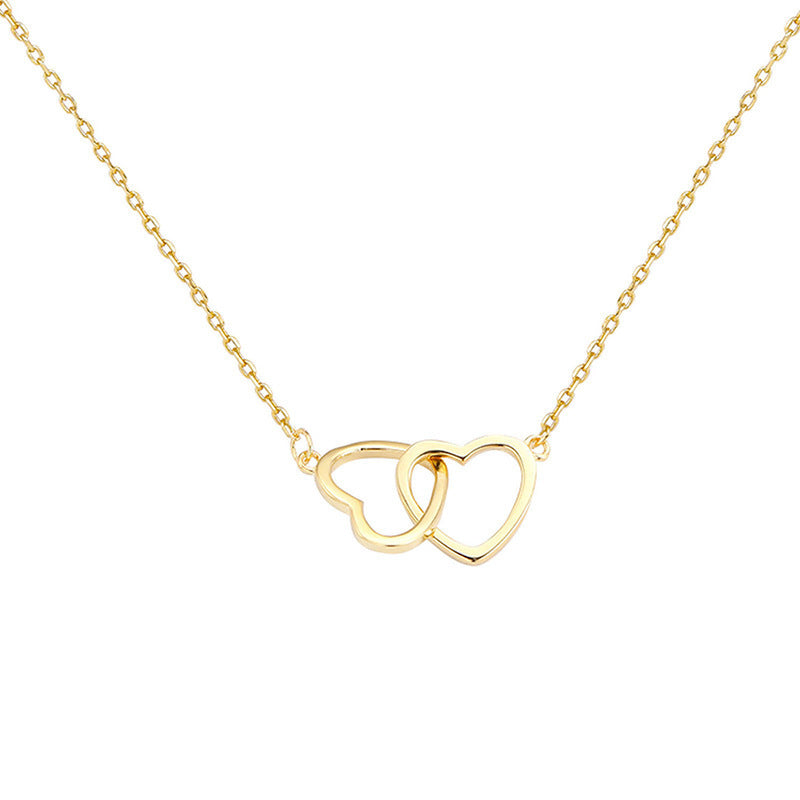 Women's Minimalist Gold Titanium Steel Love Collarbone Necklace
