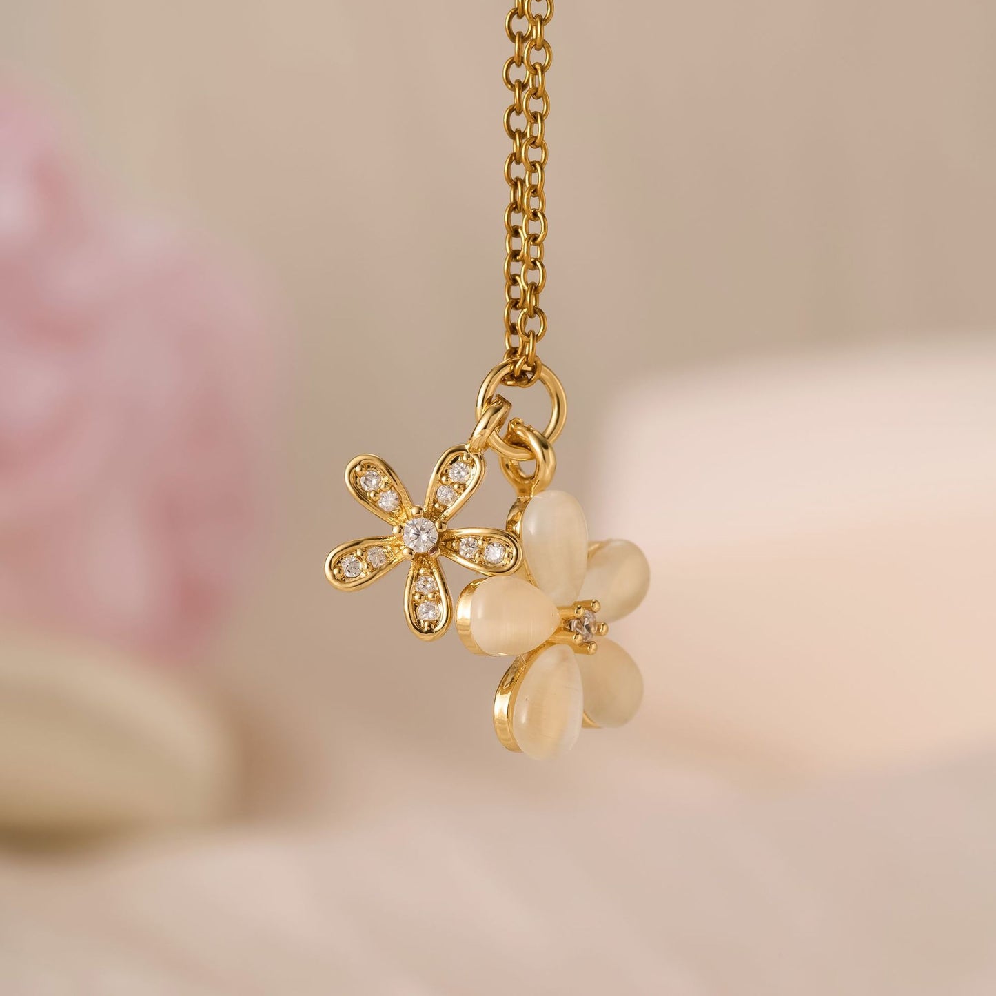 Flower Bell Pendant Necklace