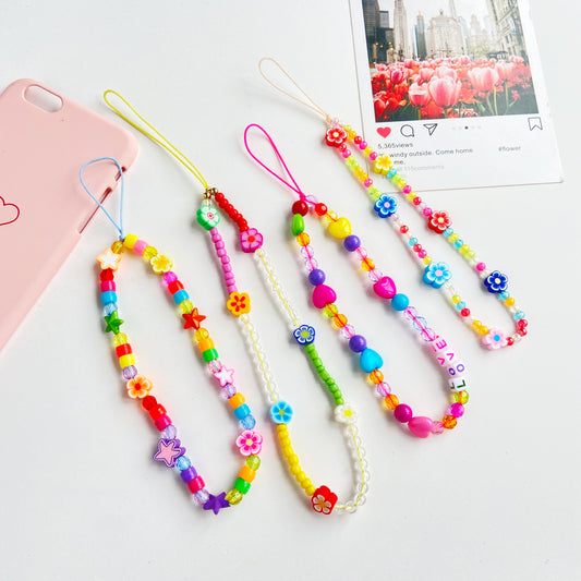 Soft Pottery Beaded Phone Lanyard
