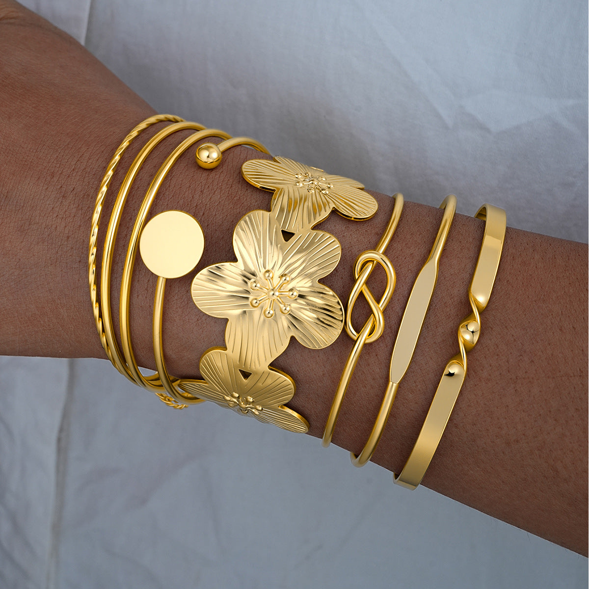 Retro Open Chain Bracelet Set