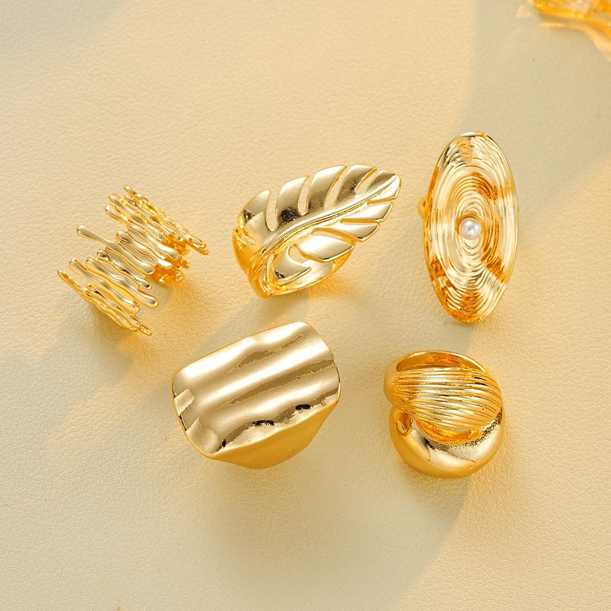 Gold Pearl Joint Ring