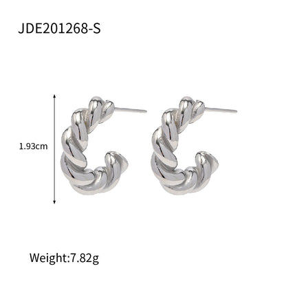 Twisted spiral hoop earrings