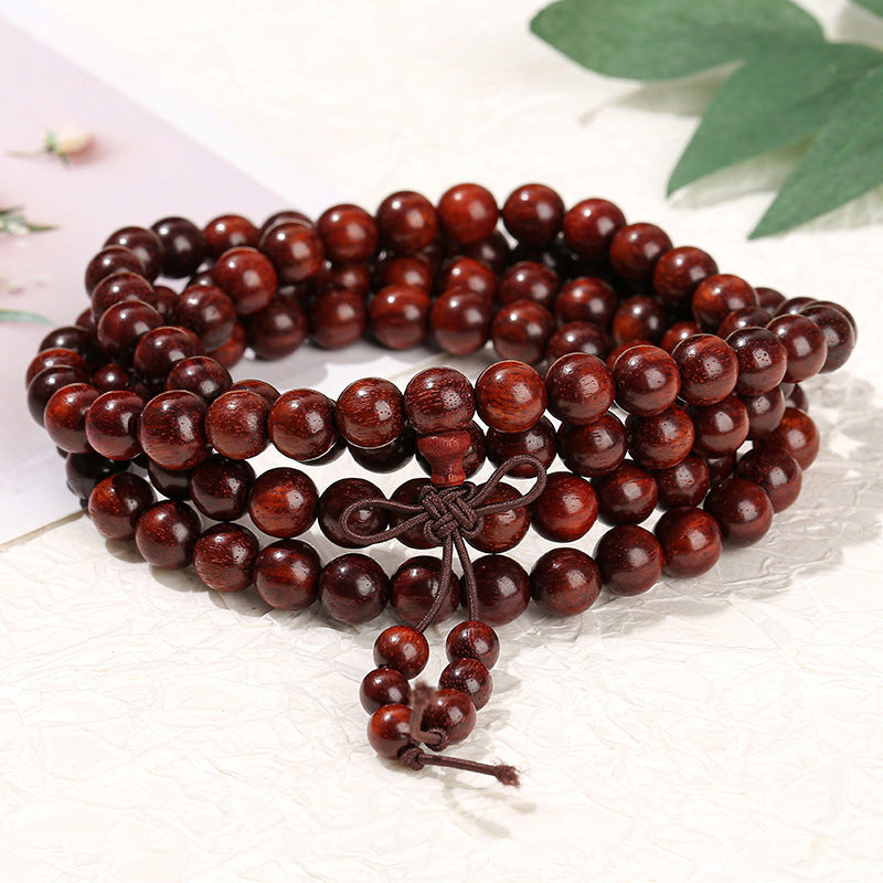 8Mm Blood Sandalwood Bracelet 108 Buddha Beads