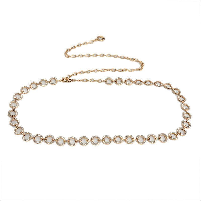 Ring buckle metal chain waist chain