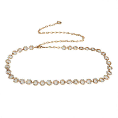 Ring buckle metal chain waist chain