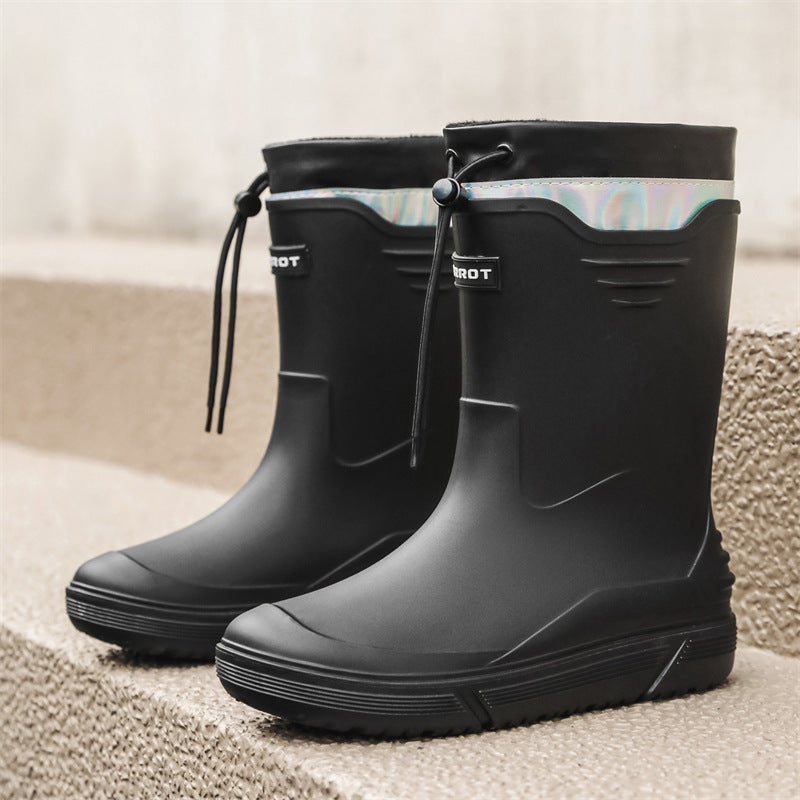 Thick-soled wear-resistant rain boots for men