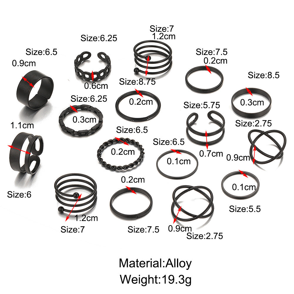 Retro Alloy 6-Piece Ring Set
