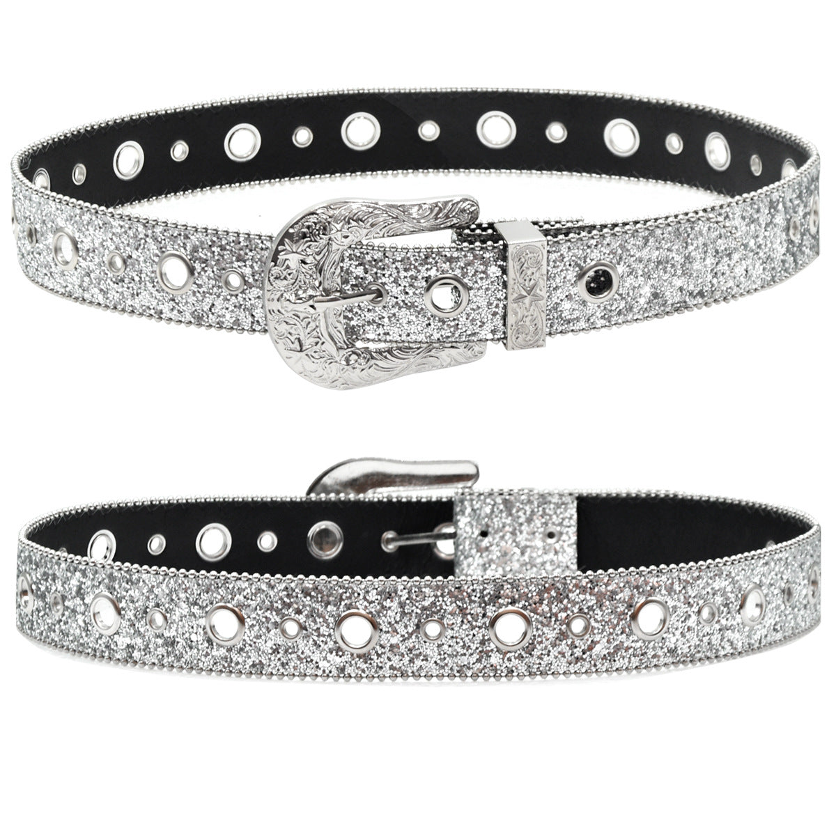 Rhinestone belt female ins design sense