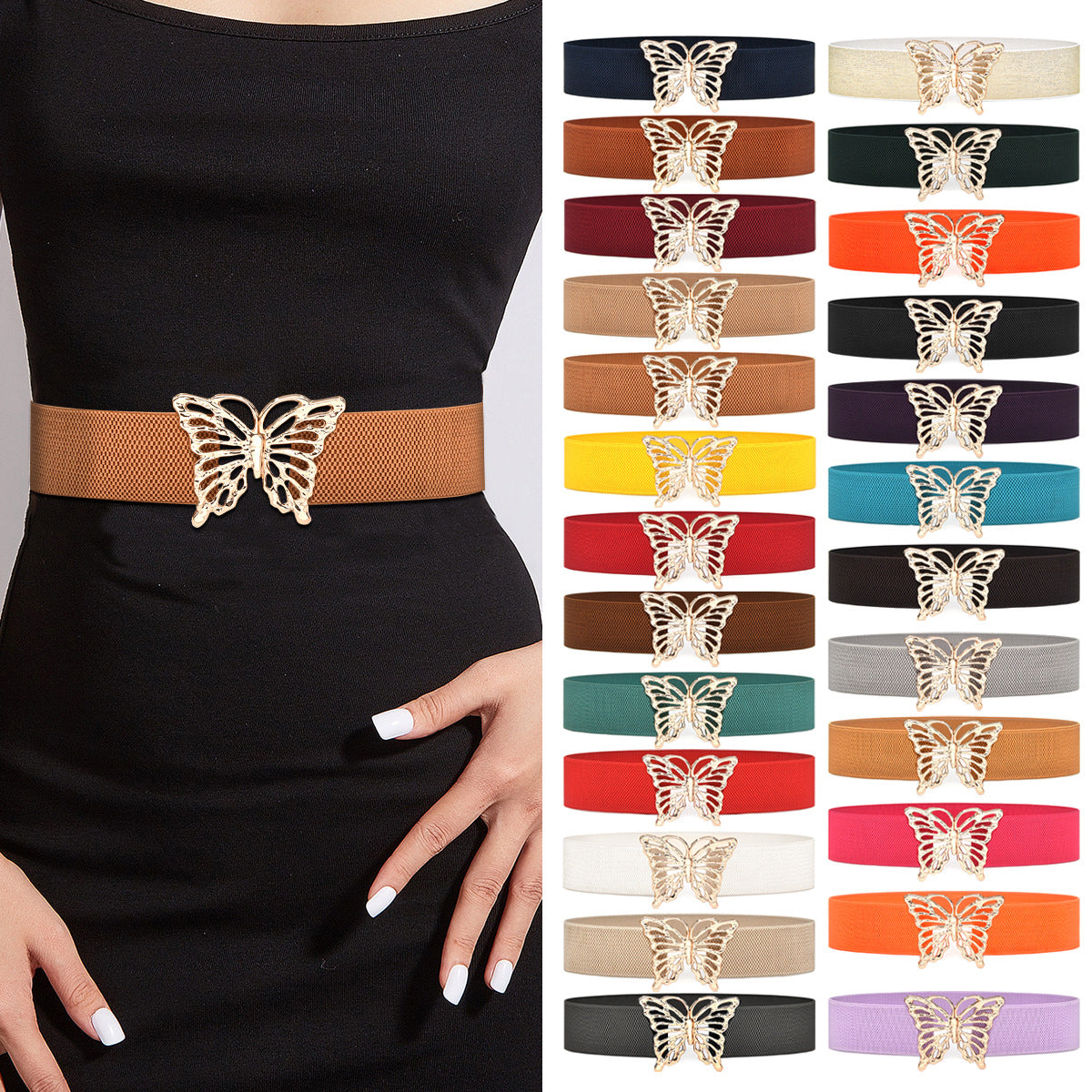 Hollow butterfly decorative belt