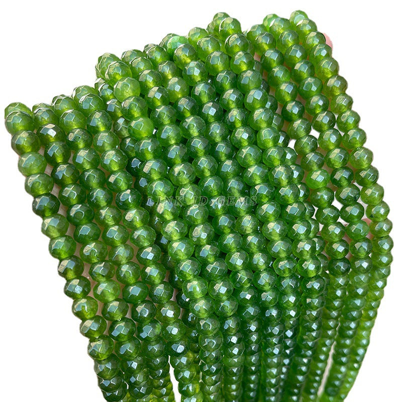 Cuentas sueltas de ábaco cortadas de calcedonia de colores de alta calidad de 5 * 8 mm 