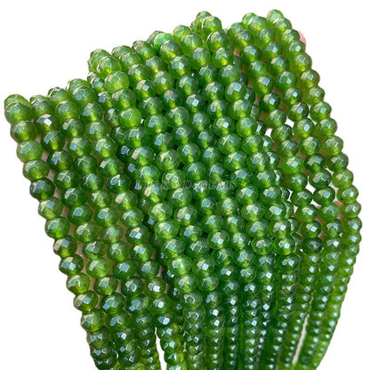 Cuentas sueltas de ábaco cortadas de calcedonia de colores de alta calidad de 5 * 8 mm 