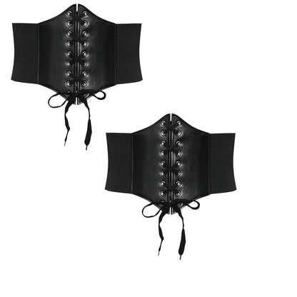 Elastic waist width belt