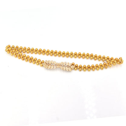Elastic silver gold waist chain