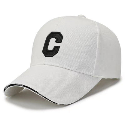 Pineapple Pattern Embroidered Korean Structured Duckbill Cap