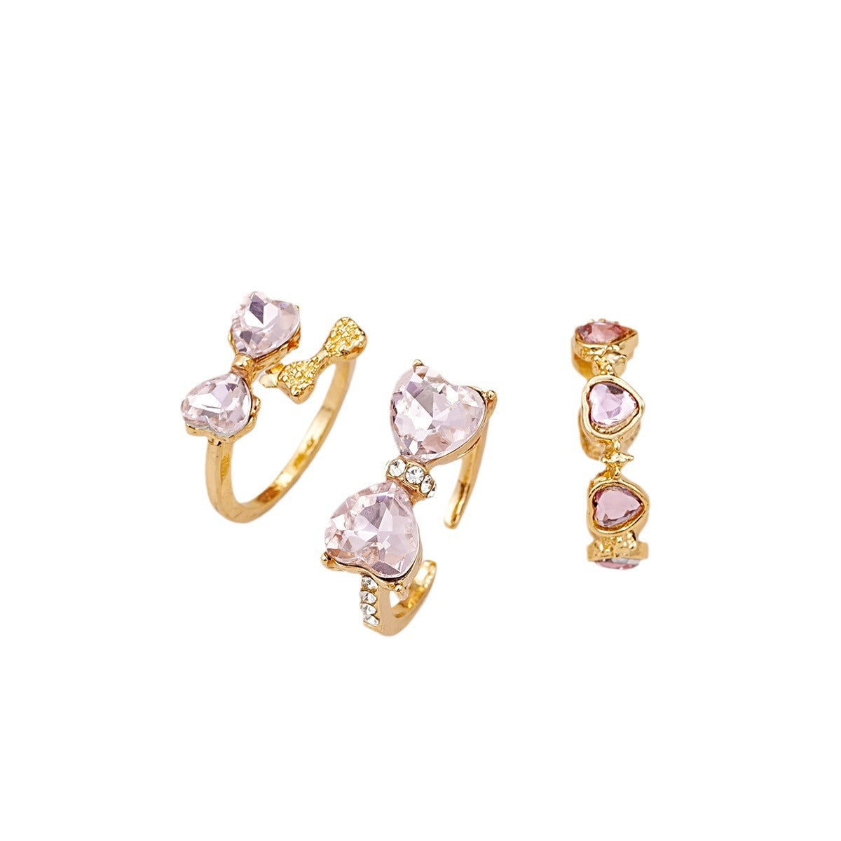 Adjustable Butterfly Love Ring Set