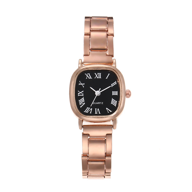 Reloj de cuarzo vintage cuadrado pequeño para mujer 