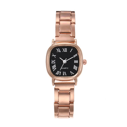 Reloj de cuarzo vintage cuadrado pequeño para mujer 