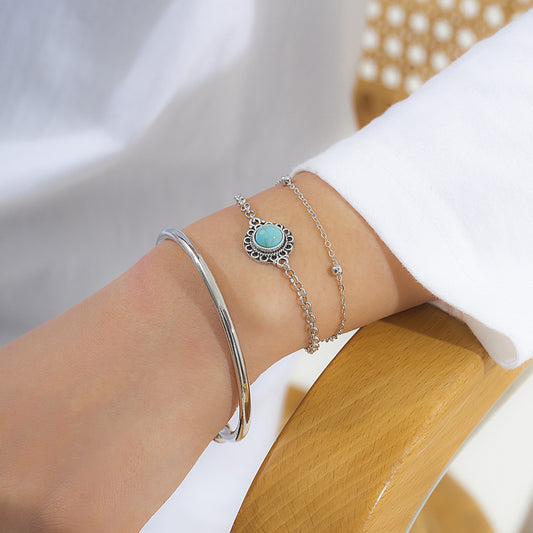 Stacked alloy bracelet