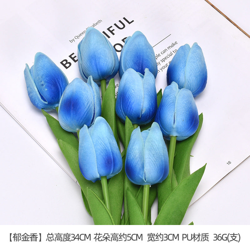 Artificial flowers blue series flowers plastic flowers wholesale