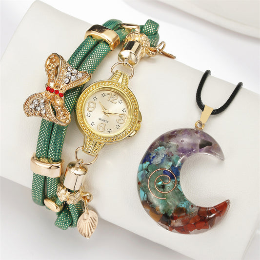 Butterfly bracelet quartz watch